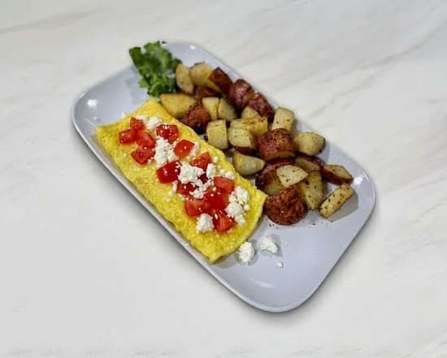 Feta Tomato Omelette.