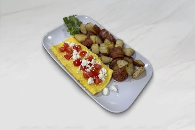 Feta Tomato Omelette.